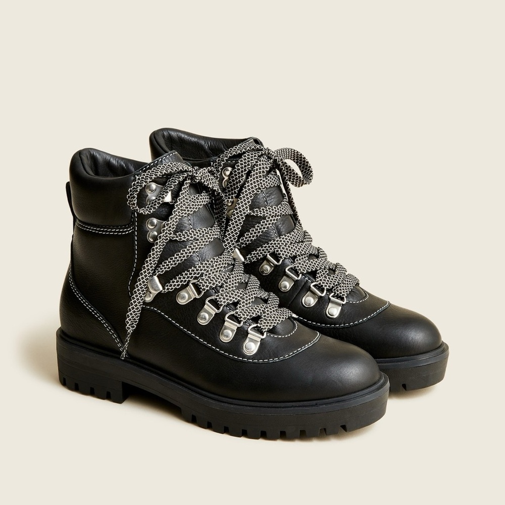 NWOB J. Crew Leather Combat Boot